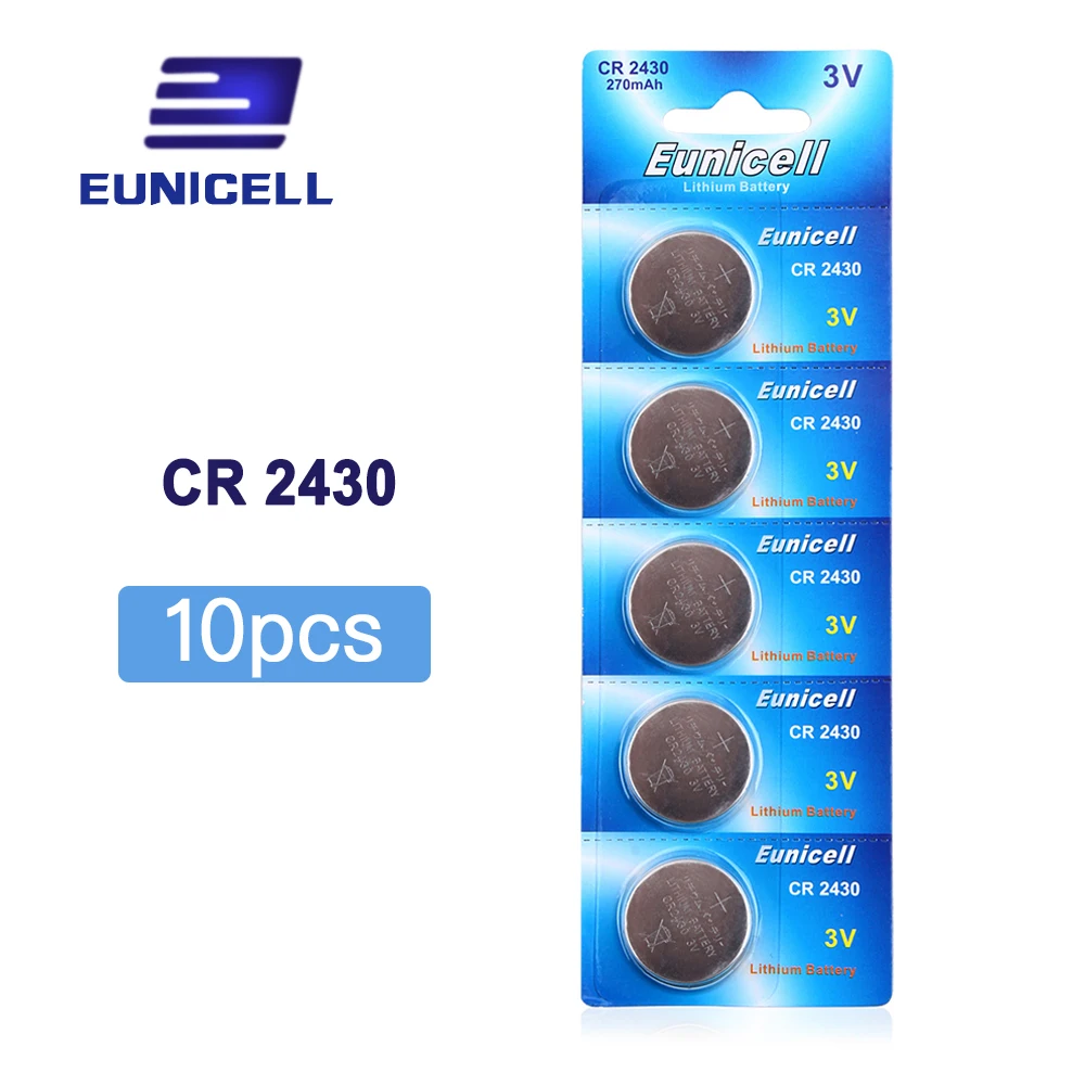 10 шт./лот CR2430 DL2430 ECR1620 5011LC KCR2430 L20 Кнопочная батарея 3 в литиевая Cosmosnewland|button cell|coin