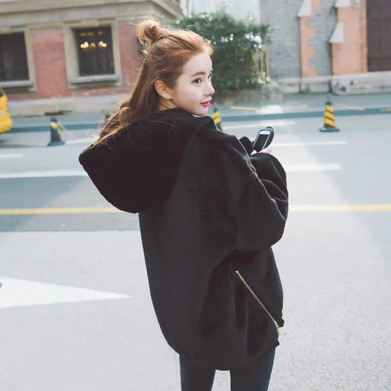 Новинка плюс бархат утолщаются Толстовка 2017 женская обувь зимние толстовки с