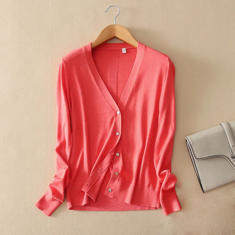 Женский кардиган новинка 2019 хлопковый женские весенние летние трикотажные