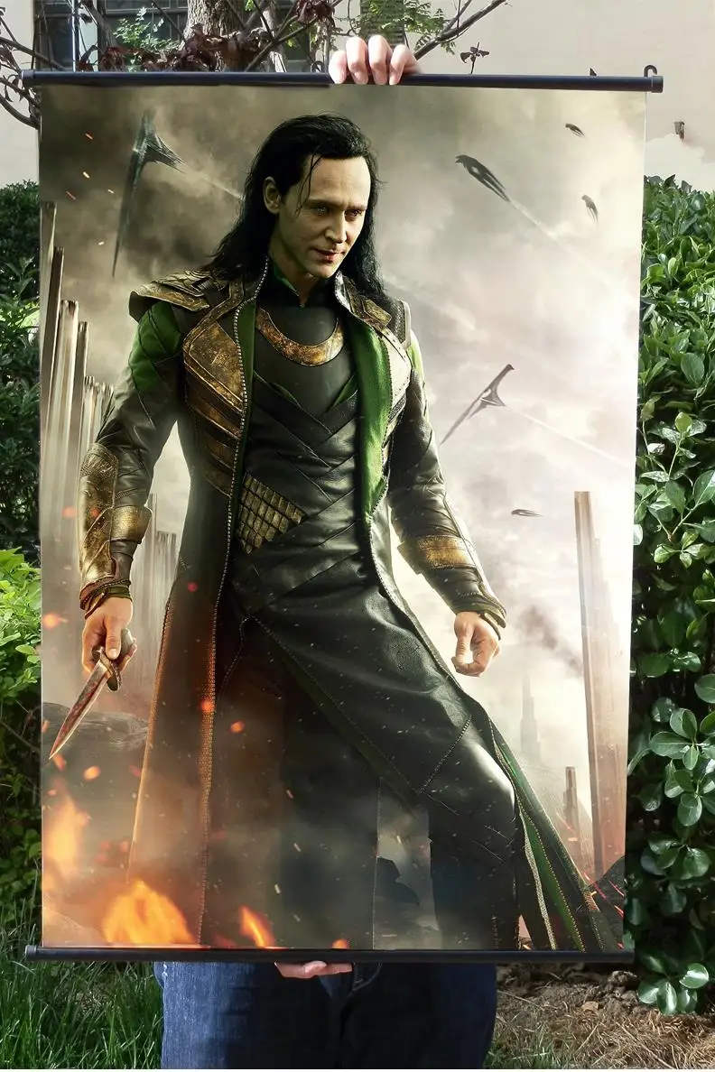 HD-игра Мстители 1: Loki настенные рулоны для фильмов постер бара кафе баннеры