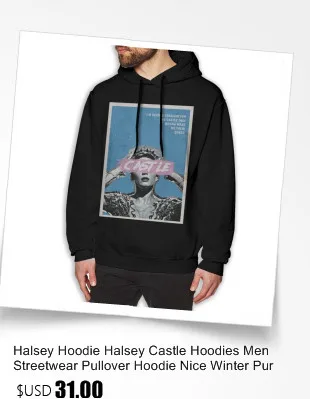 Halsey/толстовка с капюшоном с замком Halsey; Мужская Уличная одежда; пуловер с капюшоном; красивая зимняя фиолетовая длинная хлопковая толстовка большого размера