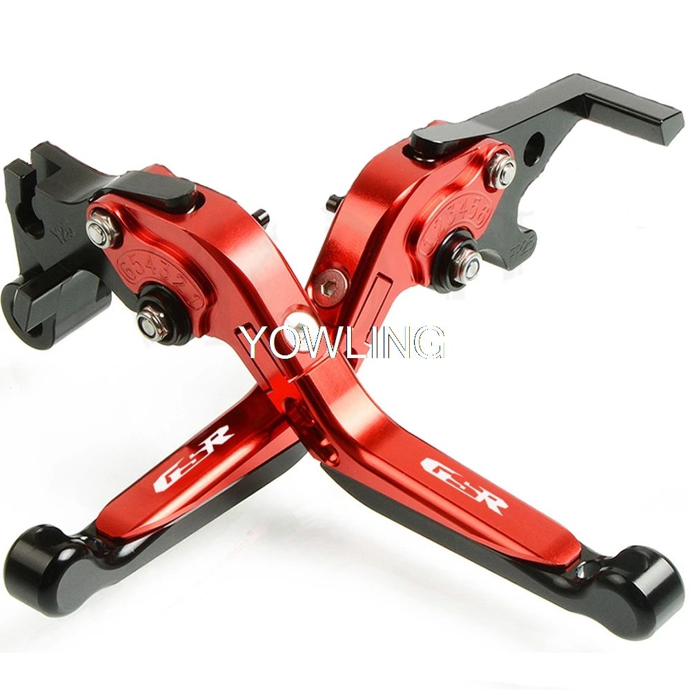 Для SUZUKI GSXR1000 K5 K6 GSXR600 GSXR750 2006-2010 GSXR 600 K7 K8 K9 K10 Аксессуары для мотоциклов сцепные рычаги логотип GSR - Цвет: red black