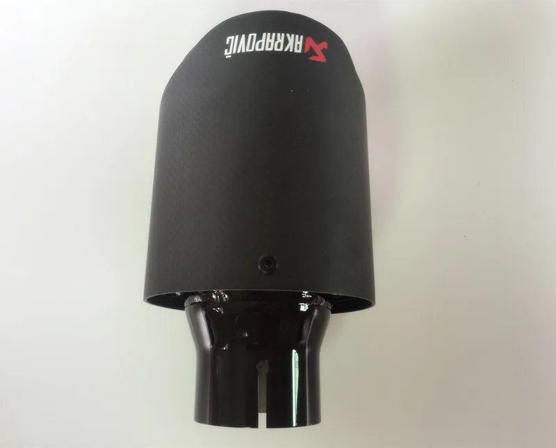 Автомобильный глушитель, 1 шт., Akrapovic, для автомобиля, яркий, из углеродного волокна, выхлопные трубы, один глушитель, наконечники, насадка для глушителя