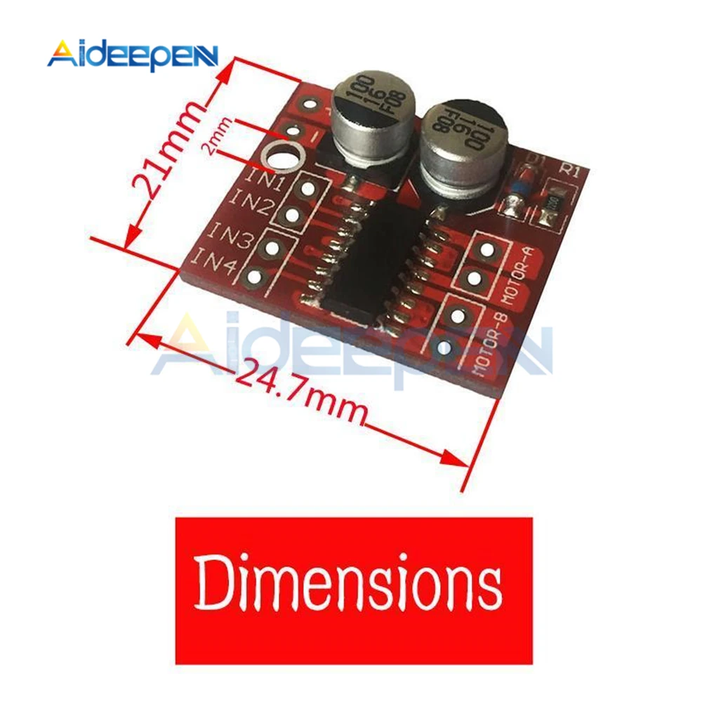 2Pcs L298N DC Motor Drive Module 1.5A 2 Way Reversing PWM Speed Dual H Bridge Stepper Mini Victory | Обустройство дома