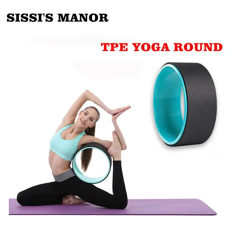 

SISSI'S MANOR 3Colors 33*33*13cm Pilates Magic Circle TPE yoga round Wheel Ring Slimming Gym Yoga Fitness Home Bodybuilding