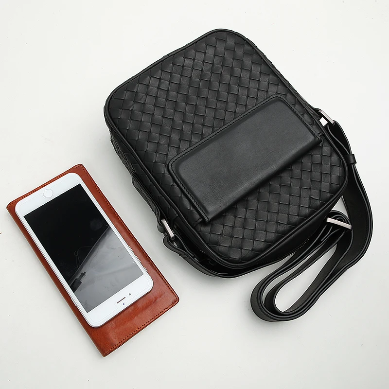 LANSPACE мужская кожаная сумка через плечо ручной работы модные повседневные