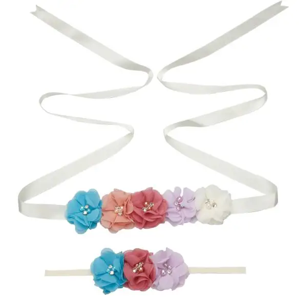 9 Дизайн, кружевной пояс с цветочным узором, женский пояс невесты для девочек, свадебный пояс, повязка на голову с цветами, 1 комплект, свадебный пояс, праздничное платье, аксессуары - Цвет: 9