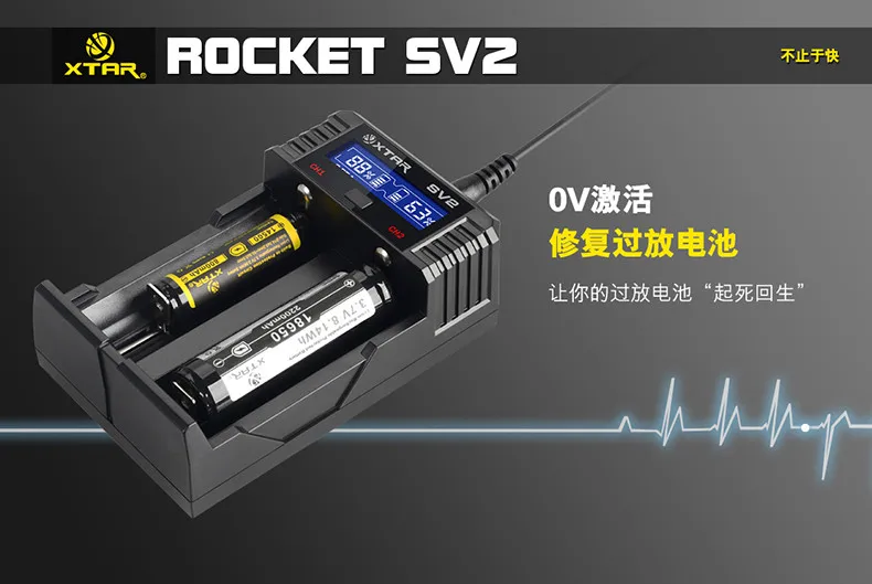 3 в 1 XTAR SV2 зарядное устройство с ЖК-дисплеем автомобильное зарядное устройство быстрое зарядное устройство для Ni-MH Li-ion16340 18650 22650 26650 32650