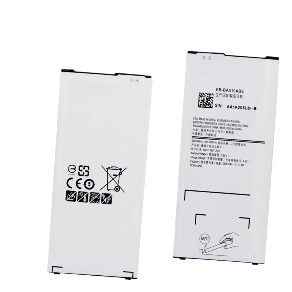 

2900mAh EB-BA510ABE Battery For Samsung GALAXY A5 A510 SM-A510F A5100 2016 Edition Smart phone High quality Replacement Battery