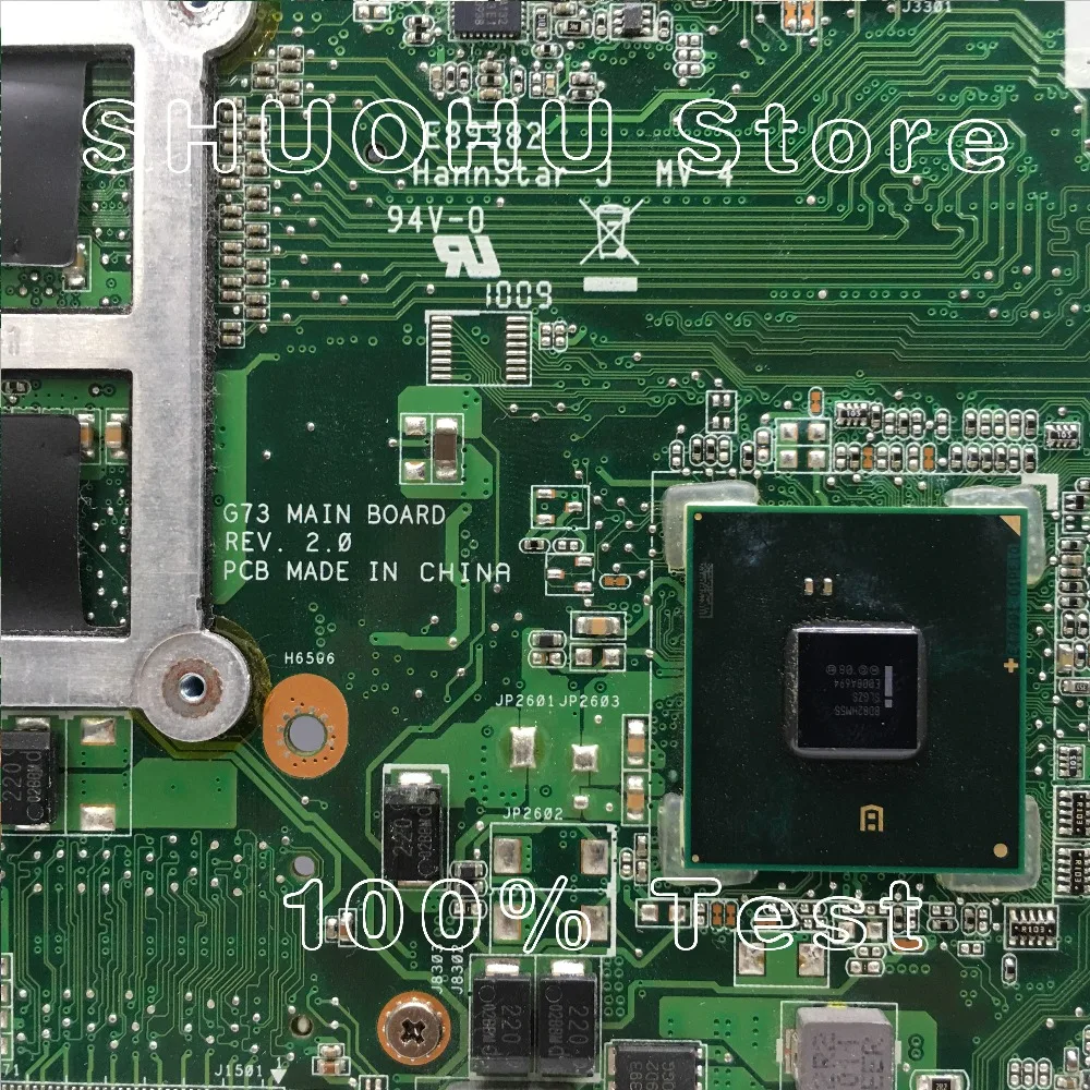 KEFU For ASUS G73J G73JH G73JF 2 SLOTS 2D REV:2.0 HM55 Laptop Motherboard Tested 100% Work Original Mainboard | Компьютеры и офис
