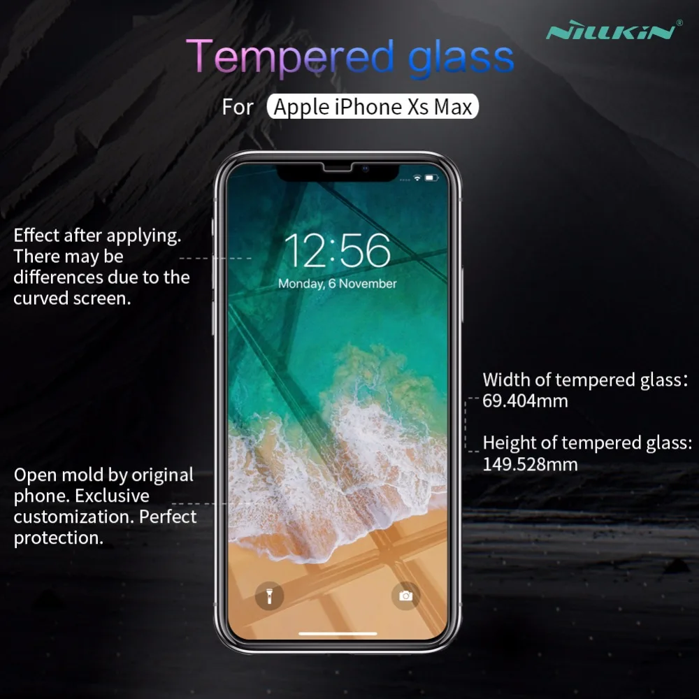 Закаленное стекло Nillkin для iPhone X XS Max XR 8 7 6s 6 Amazing 9H + Pro Защитная пленка экрана Apple 6S