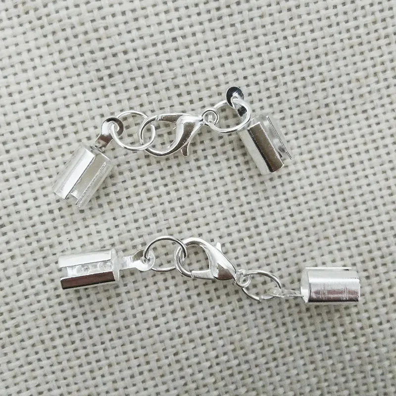 Ожерелье Фурнитура кожаный шнур веревки обжимные концевые наконечники с