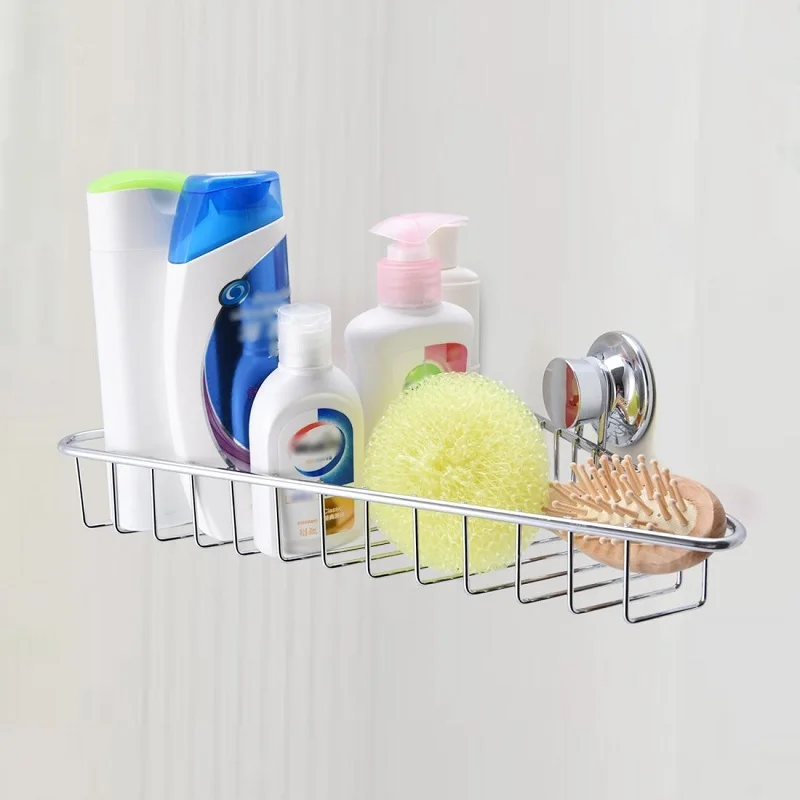 Корзина держатель для шампуня из нержавеющей стали с 2 присосками|shampoo holder|shower