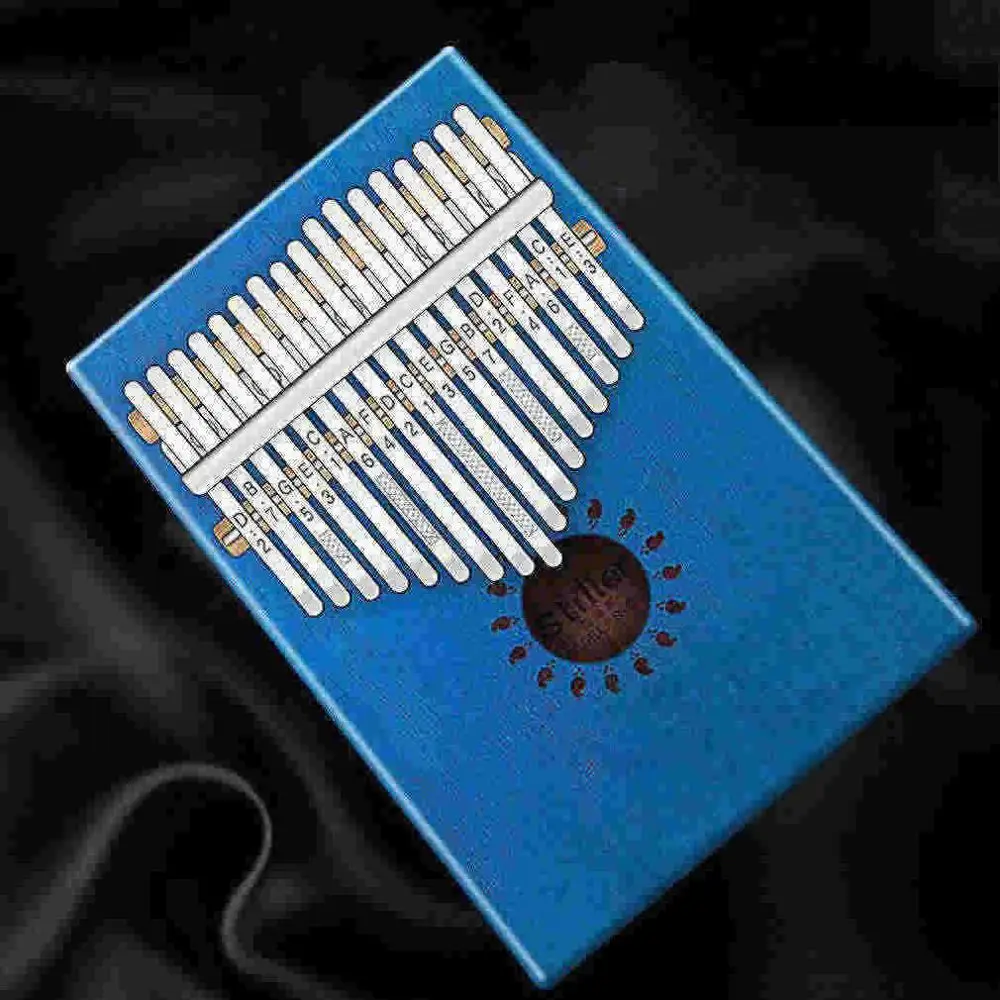 Dark Blue Kalimba 17 Keys «пианино для больших пальцев» уникальный синий цвет и ручная работа кривая дизайн Ретро стиль молоточек для настройки и учебная инструкция - Цвет: Dark Blue