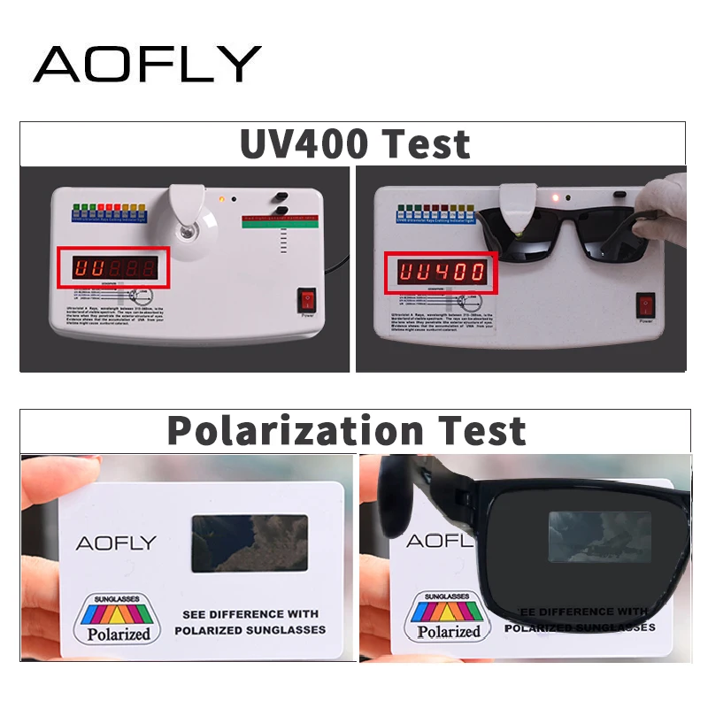 Мужские солнцезащ. Очки в оправе AOFLY черные солнцезащитные очки из TR90 с