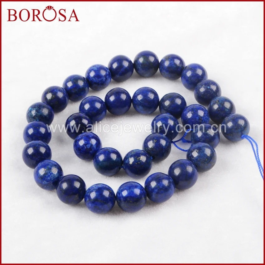 

BOROSA 4mm 6mm 8mm 10mm 12mm Round Lapis Lazuli Stone Loose Beads Natural Stone Bead DIY Necklace Bracelet Women Jewelry LS002