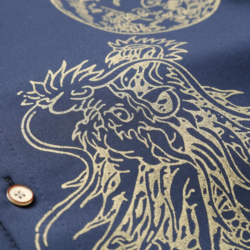 2018 модные Для мужчин рубашки осень и зима утолщение теплый печатные китайский