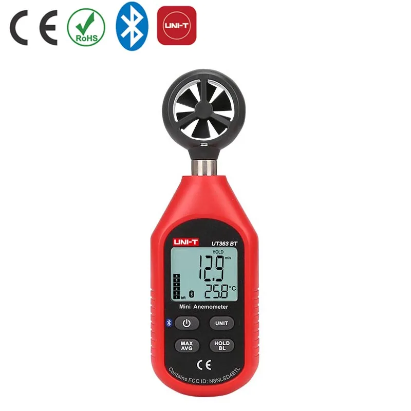 UNI-T UT363/UT363BT мини-анемометр; мини-измеритель скорости ветра и температуры/датчик ветра/измерение скорости ветра