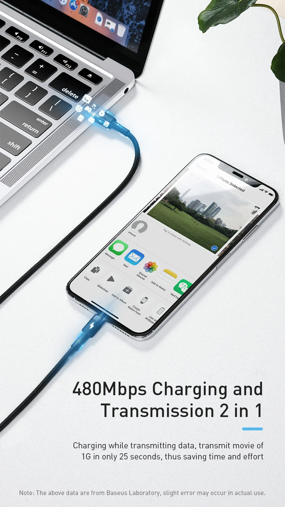 Baseus 18 Вт PD Быстрая зарядка USB кабель type-C для освещения для iPhone samsung S9 S8 Xiaomi 5 В/2,4 A быстрое зарядное устройство USB C кабель