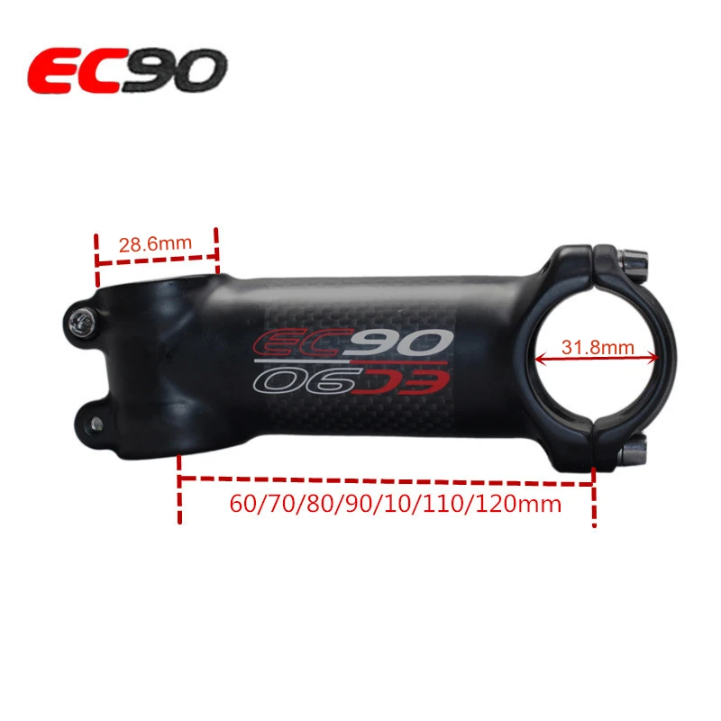 6 degree 80mm EC90 углеродное волокно+ Алюминий велосипедный вынос руля Сверхлегкий углеродное волокно, подъемный стержень стержня углеродное волокно ручки велосипеда Руль 28,6-31,8 мм 6/17 градусов - Цвет: 6 degree 80mm