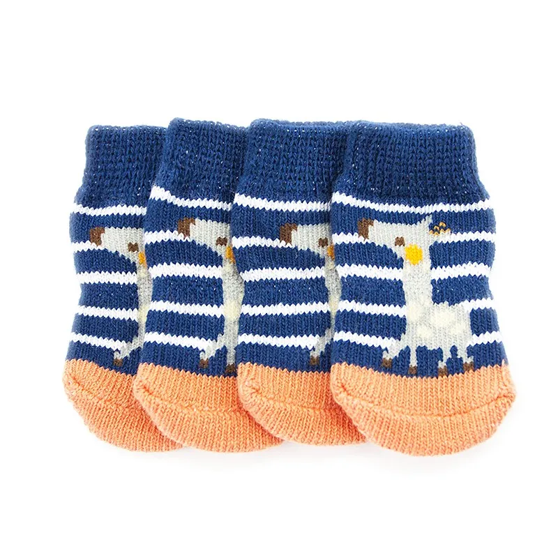 Новые рождественские тапочки с красными снежинками для домашних питомцев собак