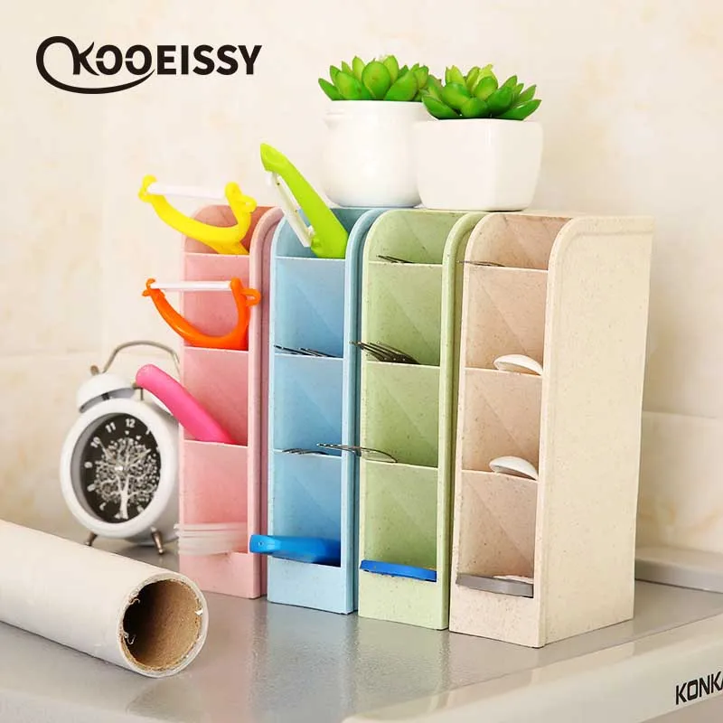 Коробка для хранения пшеничной соломы с четырьмя отделениями коробка кухни