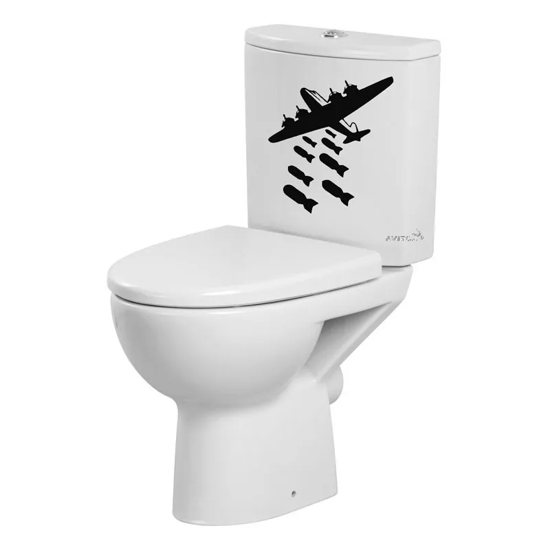 ILOKY Новый DIY 3d наклейки для видов номера самолета &quotТворческий Туалет ванной | Наклейки на стену -32947842580