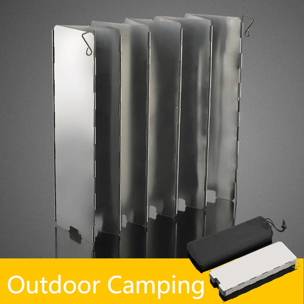 Уличная Складная мини-плита 8/9/10 тарелок фотоплита экран от ветра для пикника