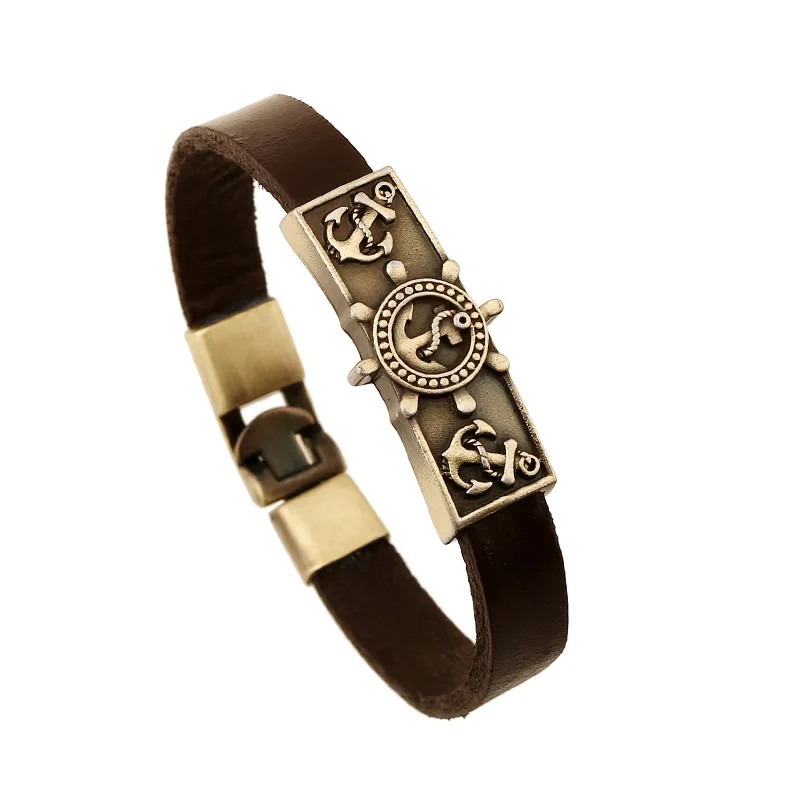 Модные панк браслет кожаный Винтаж Браслеты браслеты Pulsera подарки для Для женщин