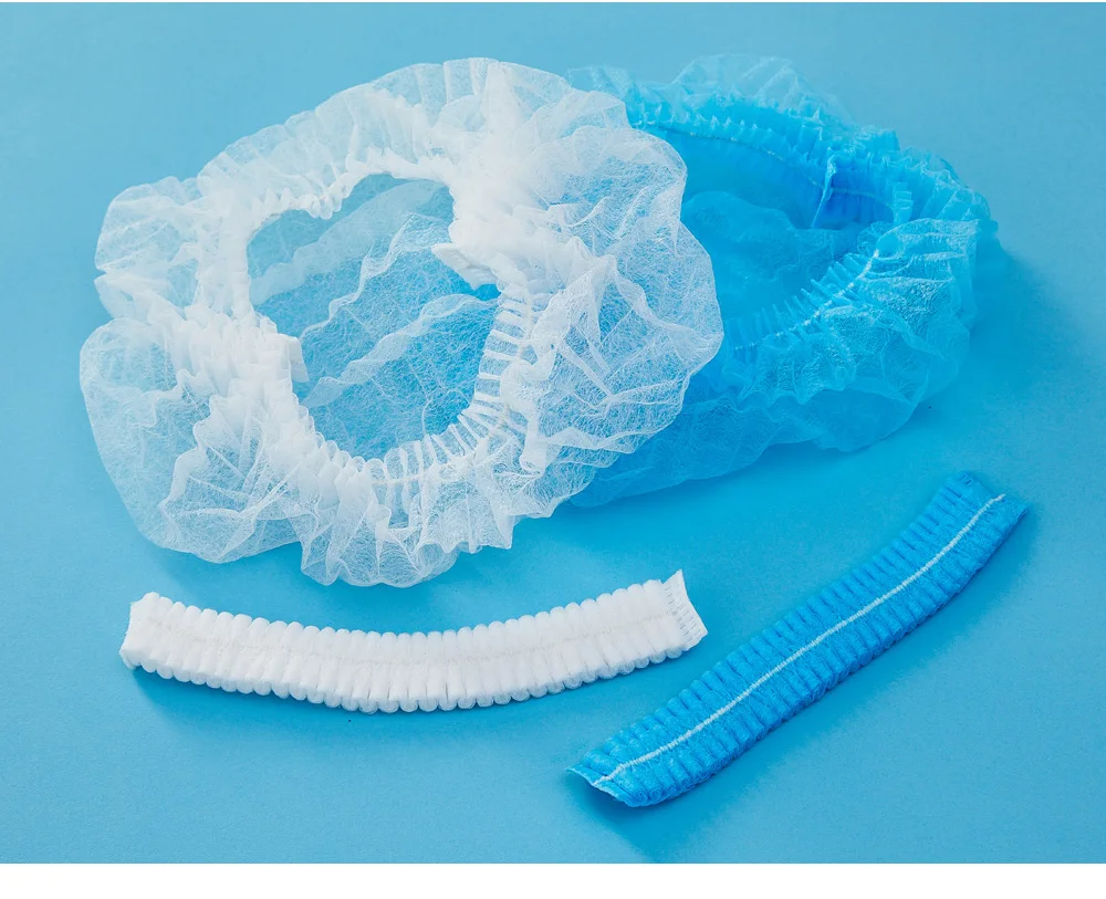 Non-woven Disposable Shower Caps Pleated Anti Dust Hat Women Men Bath Caps for Spa Hair Salon Beauty Accessories
