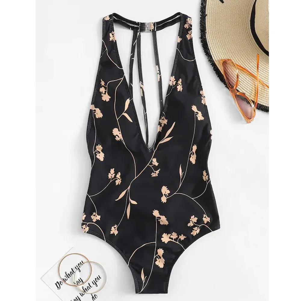 Женский слитный купальник SAGACE бикини с глубоким v образным вырезом бандажный