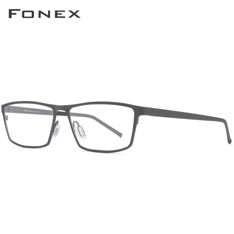 FONEX, оправа для очков из чистого титана, мужские, очки для глаз по рецепту, для мужчин, квадратные очки для близорукости, оптические оправы, очки 871