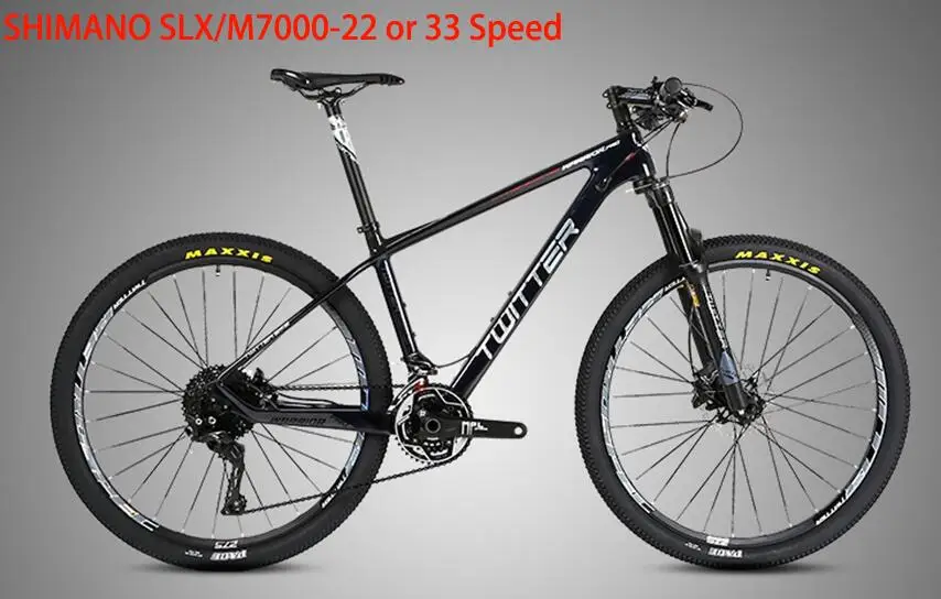 SHIMANO SLXM7000 29*19 дюймов углеродного волокна горный велосипед MTB 12/22/33 Скорость углерода велосипед, способный преодолевать Броды для SRAM NX Орел SLX M7000 M8000 Компоненты - Цвет: SHIMANO SLXM7000