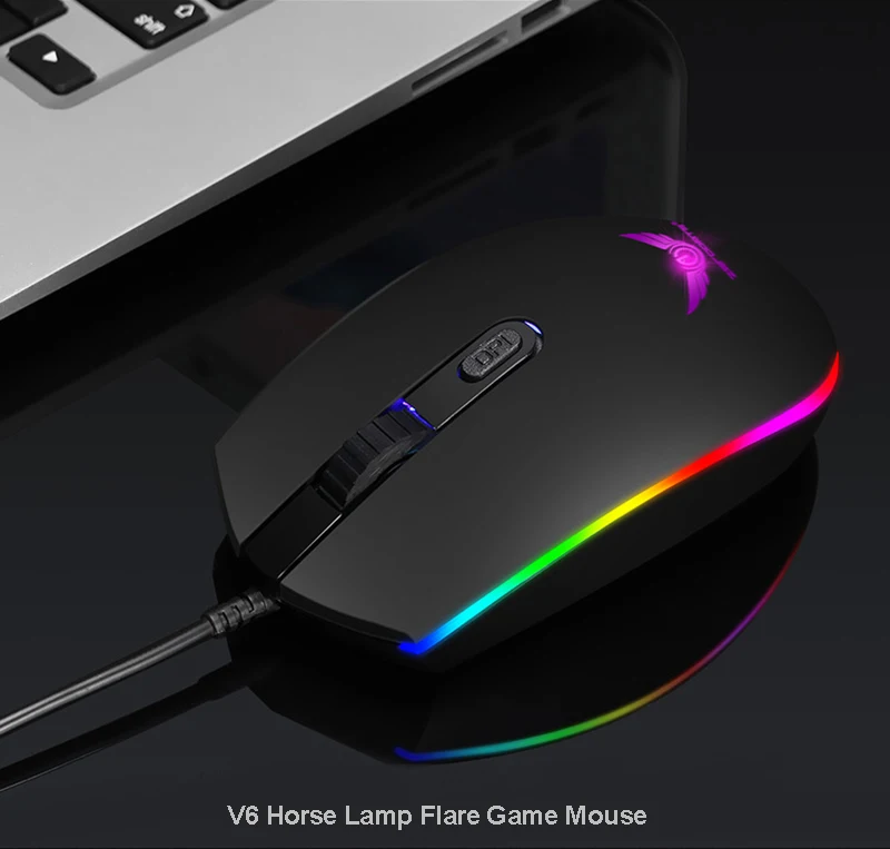 USB оптическая мышь 1600 точек/дюйм игровая мышь RGB оптическая геймерская мышь для ПК настольный ноутбук планшет компьютерная мышь Прямая поставка