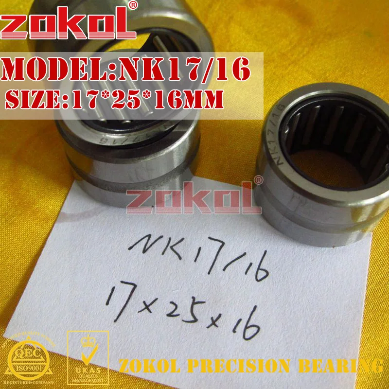 Подшипник ZOKOL NK17/16 NK17/20 NK18/16 NK18/20 игольчатые подшипники без внутреннего кольца