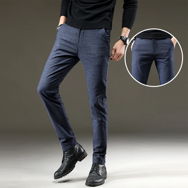 Весенние мужские брюки дышащие тонкие хлопковые льняные повседневные