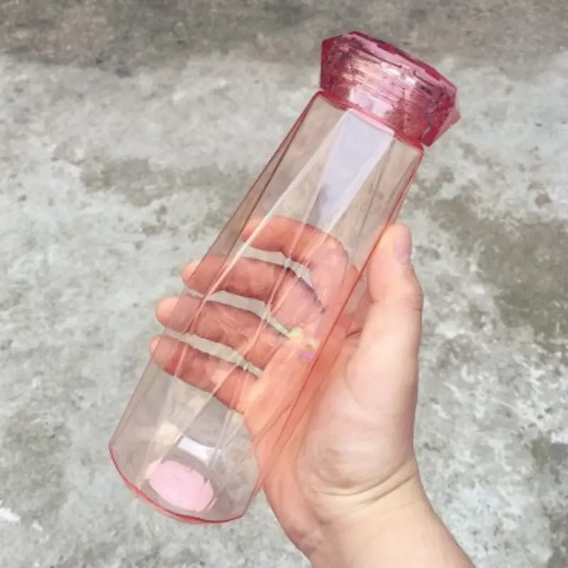 620 мл моя летняя бутылка для воды с бриллиантами, пластиковая бутылка botella de agua, креативная Спортивная бутылка для питья garrafas, шейкер copo com canudo - Цвет: botella de agua
