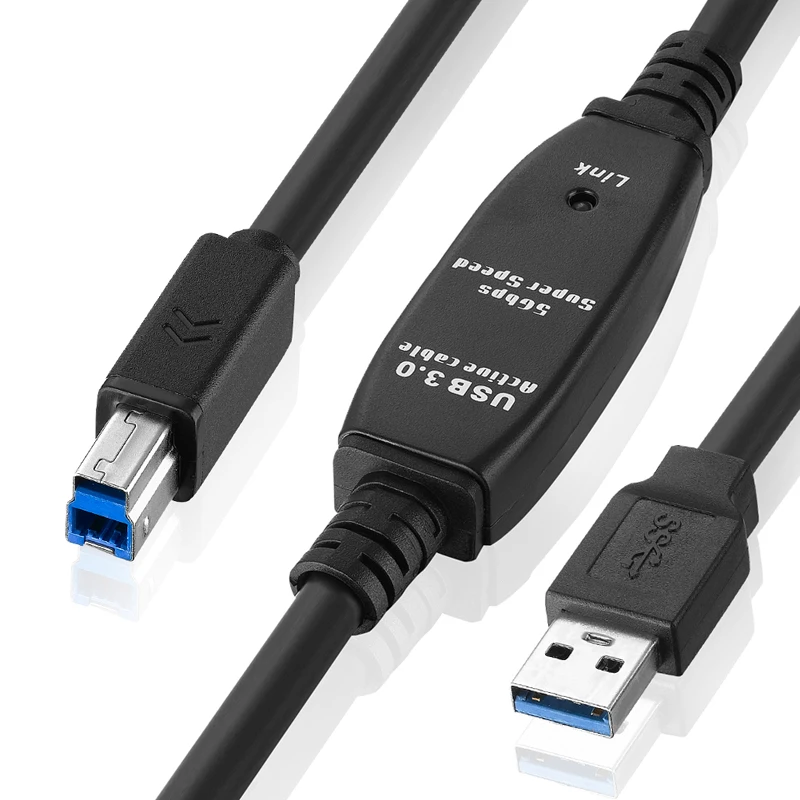 Lballist USB 3,0 кабель для принтера встроенный ic чипсет USB 3,0 тип A штекер USB 3,0 Тип B Мужской фольги Плетеный экранированный 5 м 10 м