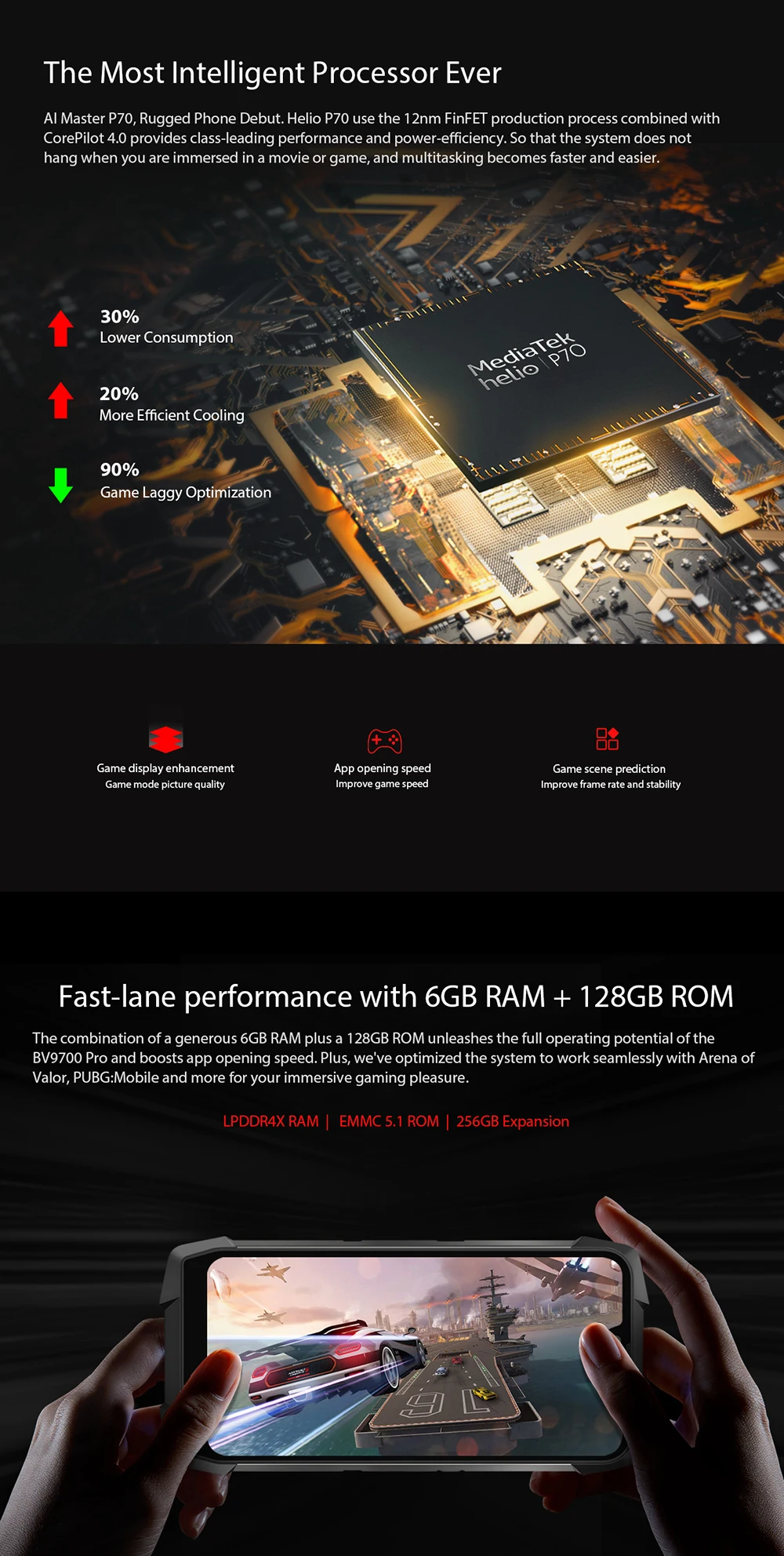 Прочный мобильный телефон Blackview BV9700 Pro IP68/IP69K Helio P70 Octa core 6+ 128GB 5,8" ips 16MP+ 8MP 4G Face ID смартфон