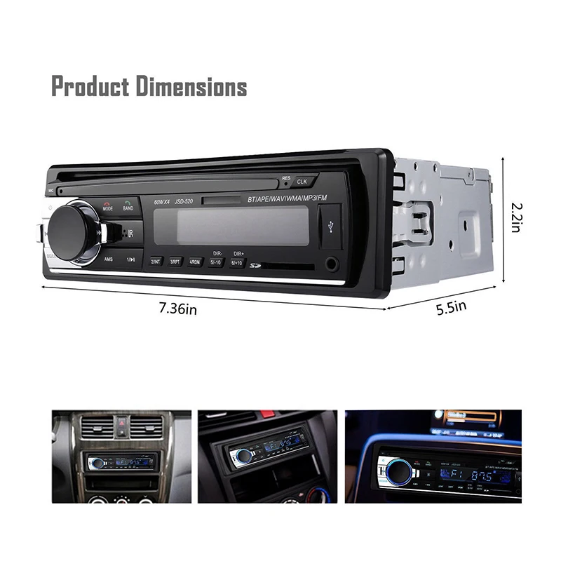 Автомобильный MP3-плеер OLED цветной экран Bluetooth авто карта машина радио для