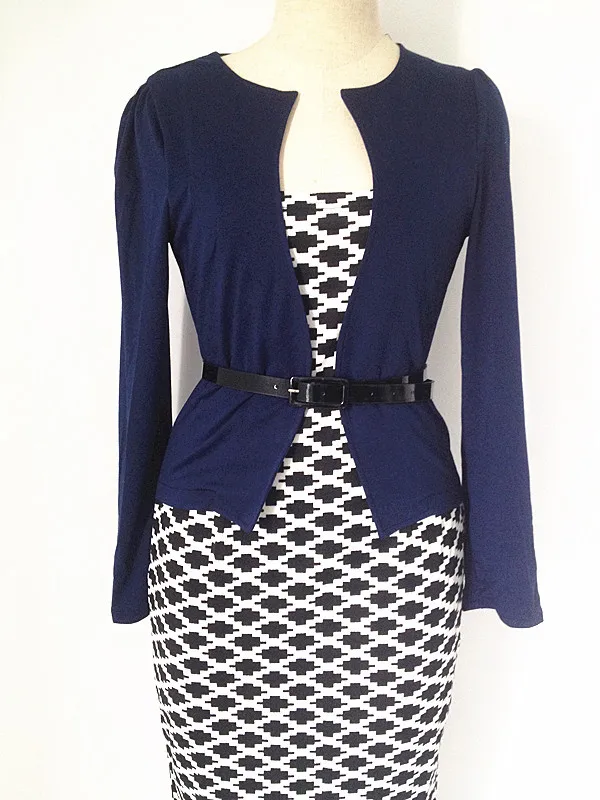 Oxiuly/осеннее женское платье из искусственной кожи элегантное клетчатое карандаш