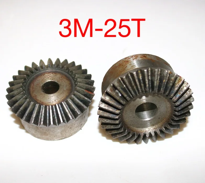 

2Pieces/Lot 3M-25Teeth Metal Standard Bevel Gear 90 Degrees 1 :1 Transmission Diameter78mm Hole:16mm