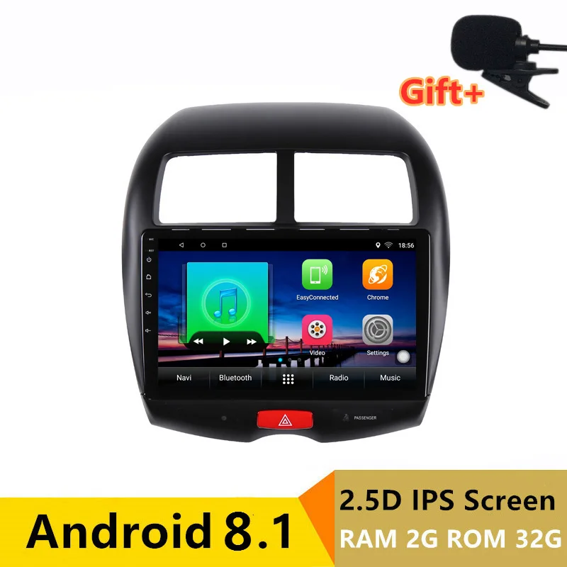 10 &quot2 + 32G 2.5D IPS Android 8 1 автомобильный DVD мультимедийный плеер GPS для Mitsubishi ASX 2010 2012 2014