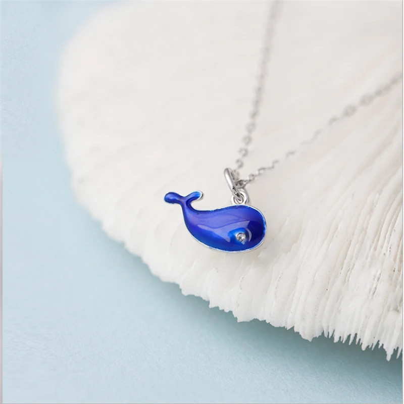 Ювелирные изделия оптом Корейская мода маленький синий кит изысканный