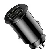 black Coolreall мини Переходник USB для зарядки в машине 3.1A с цифровым светодиодный дисплей Универсальный двойной USB телефон автомобильное зарядное устройство для samsung iPhone - Тип штекера: black