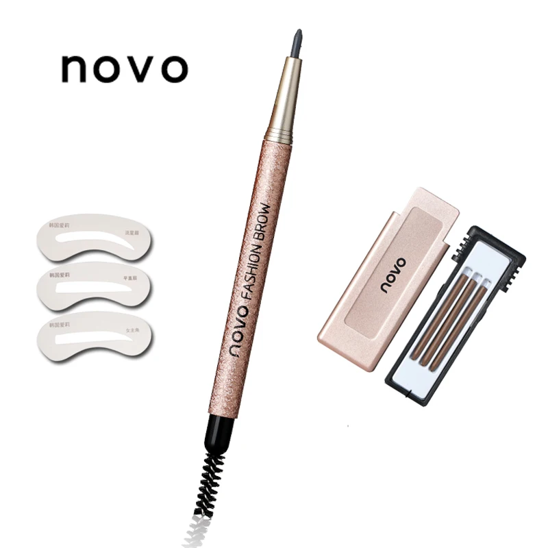 Набор усилителей для бровей NOVO Pro водостойкие карандаши трафареты Сменные ручки