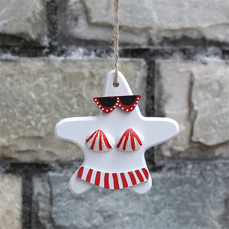 3 шт. Средиземноморский Стиль Морская звезда повесить Декор деревянная украшают