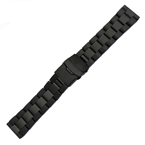 Black 18 мм 20 мм 22 мм браслет из нержавеющей стали для Seiko для мужчин и женщин металлический ремешок на запястье петля ремень браслет черный серебристый+ весенний бар - Цвет ремешка: Black