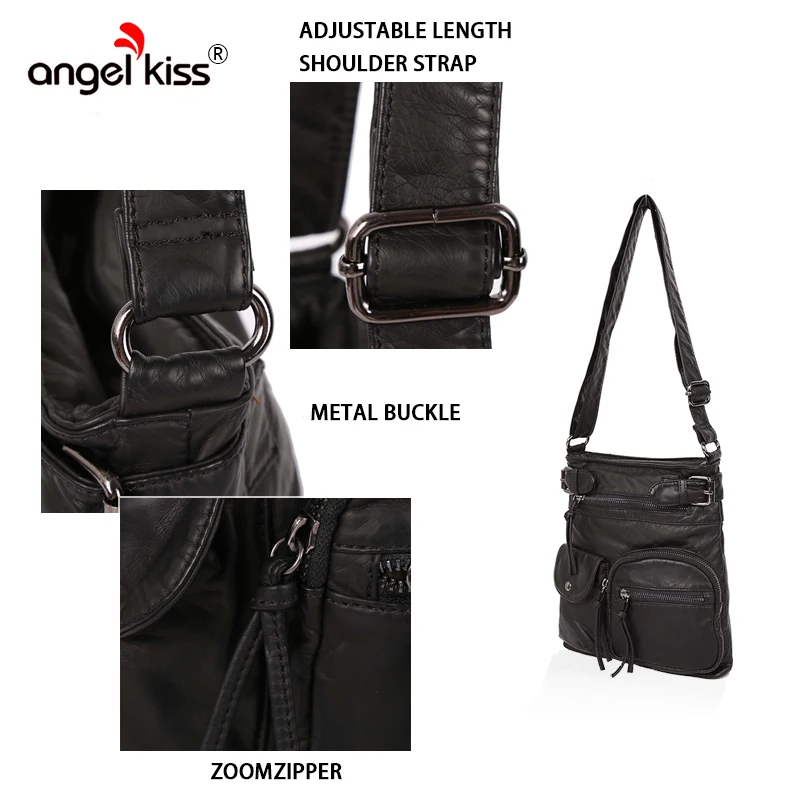 Бренд Angelkiss хит продаж женская сумка через плечо из экологичного и мягкого