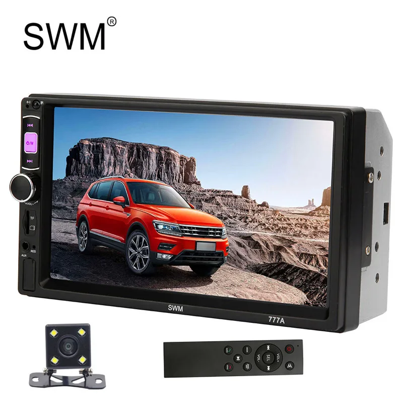 Radio with Camera 1 SWM 2 Din Автомобильная магнитола " 2din зеркальная связь автомобильная аудио обратная камера MP5 плеер 1080P рулевое управление Стерео - Цвет: Radio with Camera 1